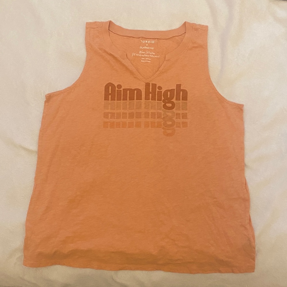 Torrid Orange Graphic Tank Top